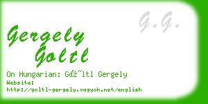 gergely goltl business card